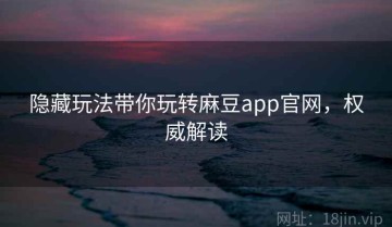 隐藏玩法带你玩转麻豆app官网，权威解读