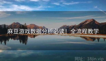 麻豆游戏数据分析必读！全流程教学