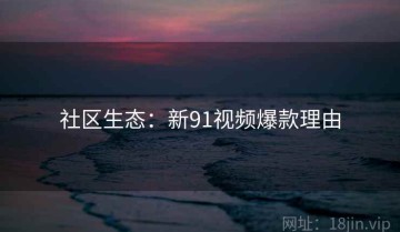 社区生态：新91视频爆款理由