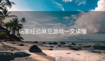 玩家经验麻豆游戏一文读懂