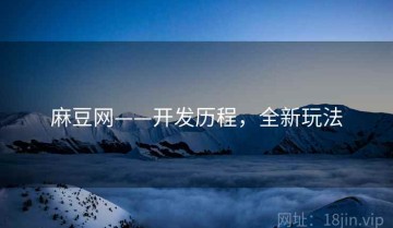 麻豆网——开发历程，全新玩法