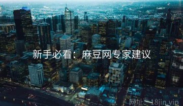 新手必看：麻豆网专家建议