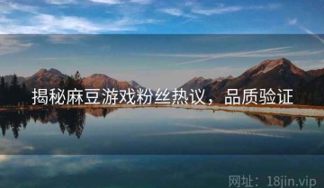 揭秘麻豆游戏粉丝热议，品质验证