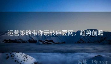 运营策略带你玩转麻豆网，趋势前瞻