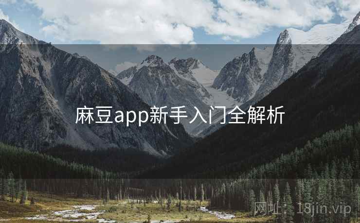 麻豆app新手入门全解析