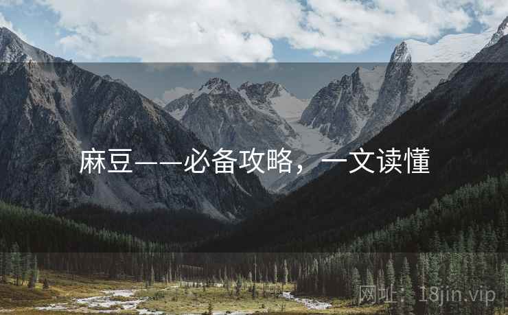 麻豆——必备攻略，一文读懂