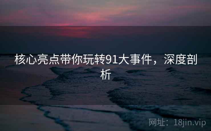 核心亮点带你玩转91大事件，深度剖析