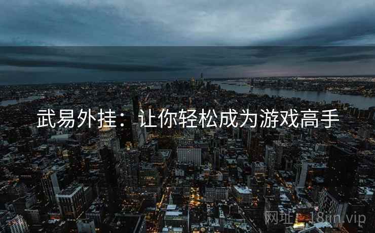 武易外挂：让你轻松成为游戏高手