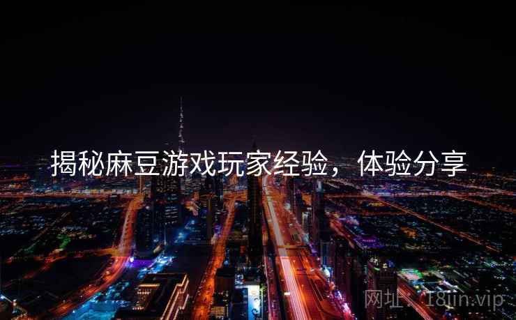 揭秘麻豆游戏玩家经验，体验分享