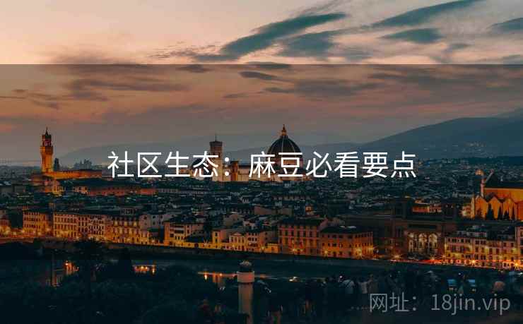 社区生态：麻豆必看要点