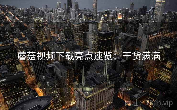 蘑菇视频下载亮点速览：干货满满